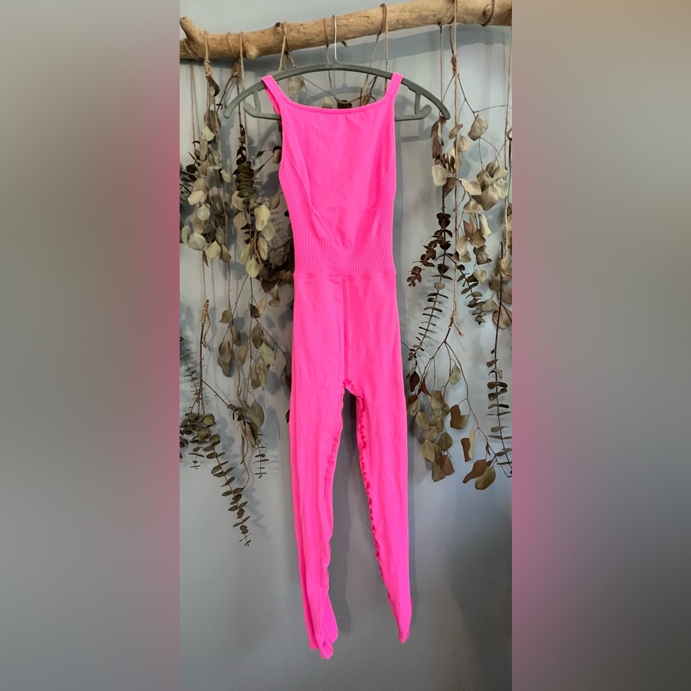 Free People Good Karma Hi Neck Onsie Berry Pink Size XS/S